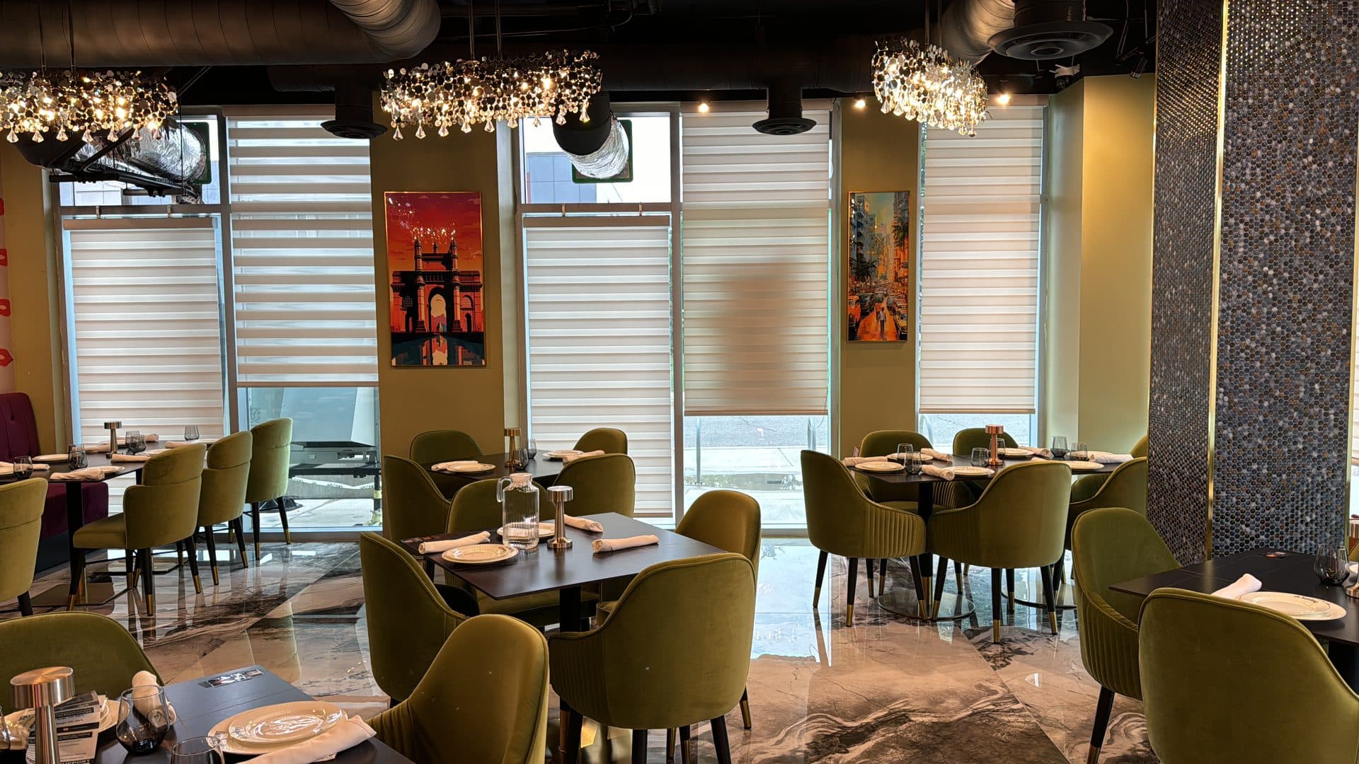 The DesINorth Milton dining room by the windows — Milton, Ontario, Canada