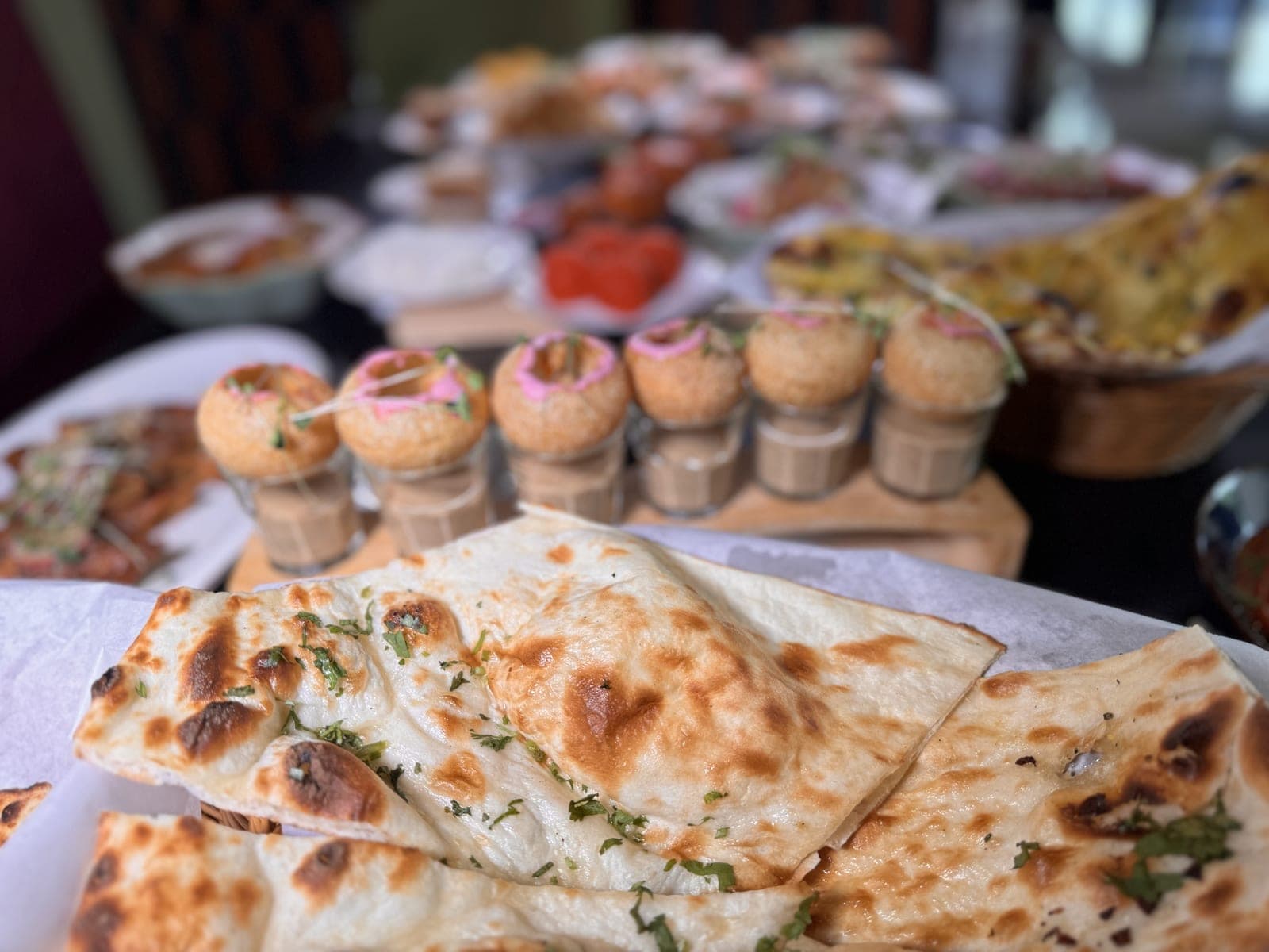 Garlic naan at DesINorth Milton — Indian restaurant in Milton, Ontario